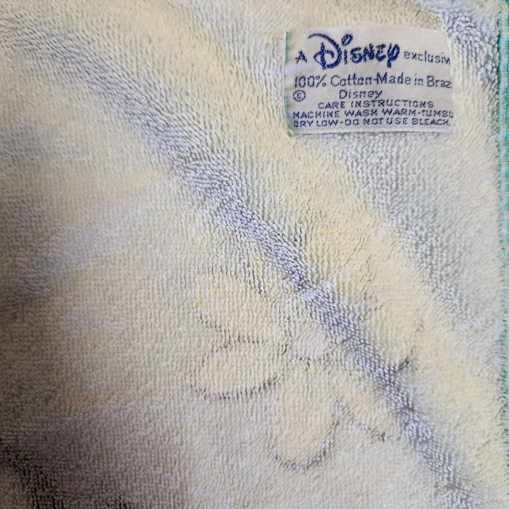 Vintage Disney Mickey Mouse Beach Towel Summer Pool Shells Cotton
